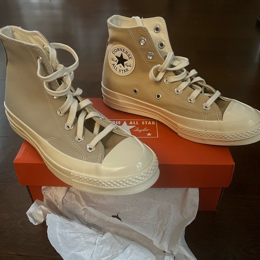 Converse Beige High-Top Sneakers